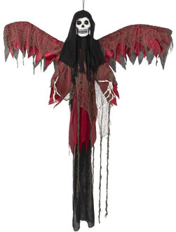 Boland Flying red reaper - rood - 198 cm - halloween/horror - hangdecoratie - geluid en bewegingssen