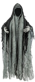 Boland Gezichtsloze geest - zwart/grijs - 46 cm - halloween/horror - decoratie