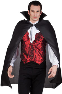 Boland Halloween cape - zwart - 120 cm - vampier/duivel cape - verkleden - carnaval
