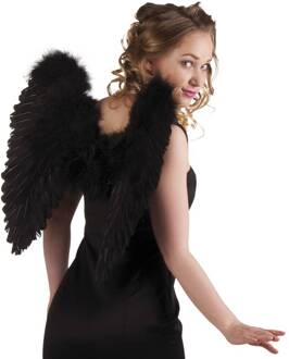 Boland Halloween Engelenvleugels gevouwen - Zwart