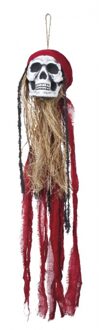 Boland Halloween - Horror piraat schedel hangdecoraties 90 cm - Halloween versiering