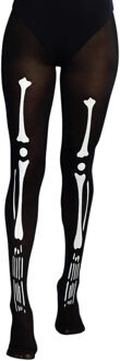 Boland Halloween panty - zwart/wit - botten print - skelet - horror - halloween