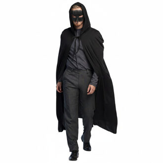 Boland Halloween verkleed set - zwart - themafeest - gemaskerd bal - One size