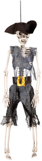 Boland Hangende horror decoratie skelet 40 cm piraat Multi