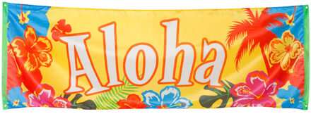 Boland Hawaii banner - 220 x 74 cm - polyester - tropisch thema - aloha - versiering