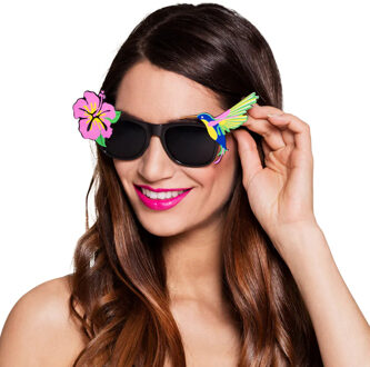Boland Hawaii bril - bloemen - tropisch thema - zonnebril - carnaval