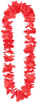 Boland Hawaii krans/slinger - Tropische kleuren rood - Bloemen hals slingers