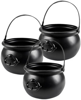 Boland Heksenketel - 3x - kookpot - 18 x 14 cm - halloween - verkleden - decoratie