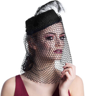 Boland Hoed Met Sluier Dames Polyester Zwart One-size