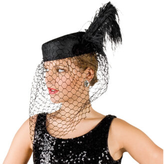 Boland Hoed Met Sluier Dames Polyester Zwart One-size