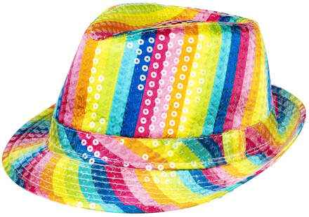 Boland hoed Popstar unisex regenboog Multikleur