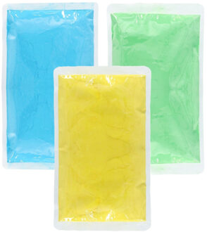 Boland Holi kleurpoeder - 3x kleuren zakjes - 70 gr per zakje - festival/party - heilig kleuren poeder