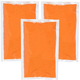 Boland Holi kleurpoeder - 3x - oranje - 70 gram - festival/party - heilig kleuren poeder - festival