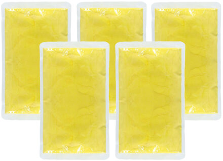 Boland Holi kleurpoeder - 5x - geel - 70 gram - festival/party - heilig kleuren poeder - festival