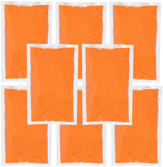 Boland Holi kleurpoeder - 8x - oranje - 70 gram - festival/party - heilig kleuren poeder - festival