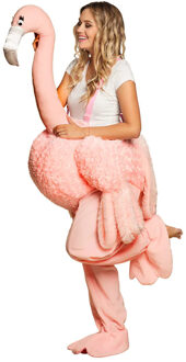 Boland Instap kostuum Flamingo - dieren verkleed kleding - voor volwassenen - one size