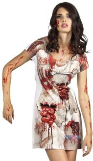 Boland Jurk Zombie Bride Dames Polyester Wit/rood