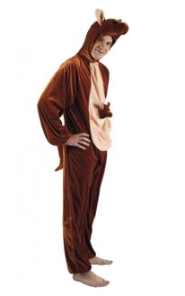 Boland Kangoeroe onesie dierenpak maat M t/m XL - Carnavalskostuums Bruin