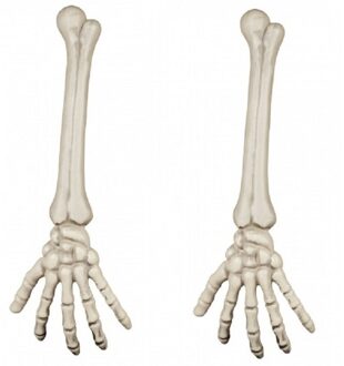 Boland kerkhof decoratie - 2x - 46 cm - skelet - botten - halloween - begraafplaats