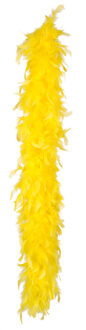 Boland Kerst boa - veren slinger - geel - 180 cm - 50 gram - kerstboomversiering - kerstslinger