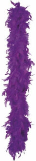 Boland Kerst boa - veren slinger - paars - 180 cm - 80 gram - kerstboomversiering - kerstslinger