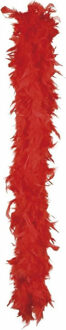 Boland Kerst boa - veren slinger - rood - 180 cm - 80 gram - kerstboomversiering - kerstslinger