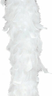 Boland Kerst boa - veren slinger - wit - 180 cm - 80 gram - kerstboomversiering - kerstslinger