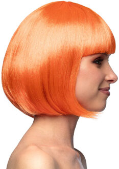 Boland Koningsdag pruik - bobline - oranje - dames - koningsdag - verkleden