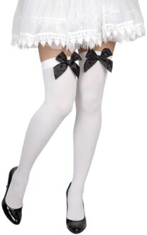 Boland Kousen Met Strik Dames Onze Size Wit/zwart