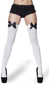 Boland Kousen Met Strik Dames Onze Size Wit/zwart