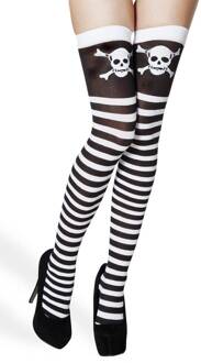 Boland Kousen Piraat Dames Onze Size Zwart/wit