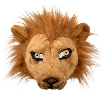 Boland Leeuw dieren verkleedmasker - pluche - volwassenen - Horror/halloween - carnaval - half gezicht