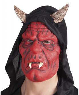 Boland masker duivel - latex - volwassenen - duivel diablo - halloween - horror Rood