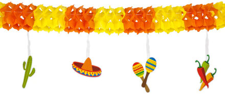 Boland Mexico slingers - 400 cm - papier - mexiaans thema - fiesta