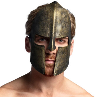 Boland Middeleeuws/Romeins ridder/gladiator masker - goud - volwassenen - Carnaval/halloween masker