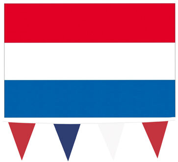 Boland Nederland vlaggetjes feest versiering set binnen/buiten 3-delig