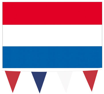Boland Nederland vlaggetjes feest versiering set binnen/buiten 3-delig