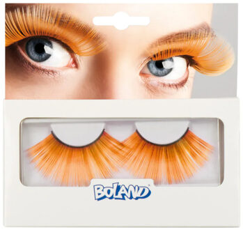 Boland nepwimpers - oranje - extra lang - inclusief lijm - EK/WK voetbal - koningsdag