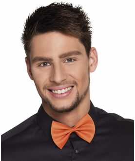 Boland Oranje verkleed vlinderstrikje 11 cm voor dames/heren