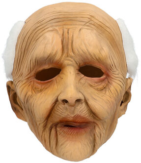 Boland Oude man verkleedmasker - latex - voor volwassenen - bejaarde/Abraham/Joe Biden/Opa - carnaval Multi