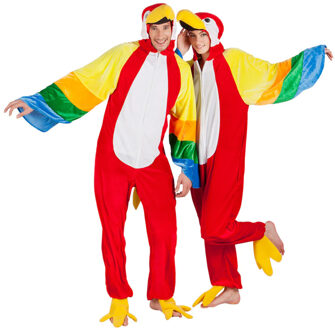 Boland Papegaai kostuum - onesie - one size - dierenpak - volwassenen - carnaval
