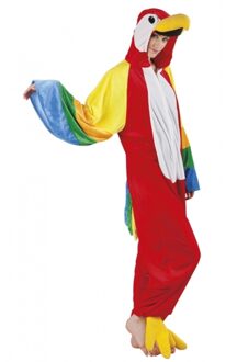 Boland Papegaai verkleed kostuum/onesie - volwassenen - one size - dieren verkleedkleding Multi