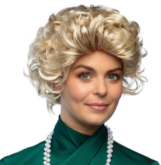 Boland party dames pruik - glamour - prinses - oma - kort blond haar - carnaval