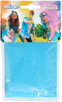 Boland Party Holi kleurpoeder - blauw - 70 gram - festival/party - heilig kleuren poeder - Kleurpoeder