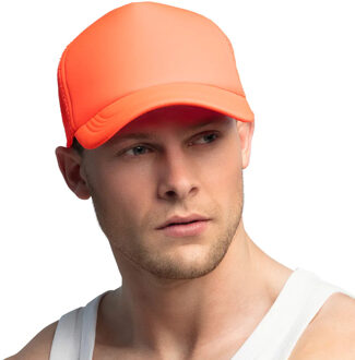 Boland pet neon - 5x - oranje - volwassenen - unisex - 80/90s thema - uv blacklight