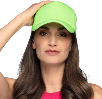 Boland pet neon - groen - volwassenen - unisex - 80/90s thema - uv blacklight