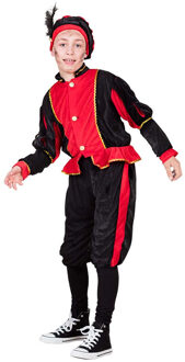 Boland Pieten outfit rood/zwart voor kinderen 4-6 jaar - Carnavalskostuums