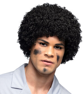Boland Pieten Verkleedpruik - zwart - pietenpruik - krullend haar
