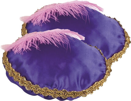 Boland Pietenmuts - 2x - paars - met veer - kinderen - sinterklaasfeest