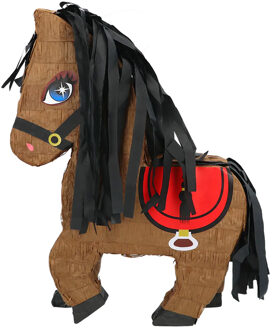 Boland Pinata Paard - bruin - papier - 45 x 33 cm - feestartikelen verjaardag